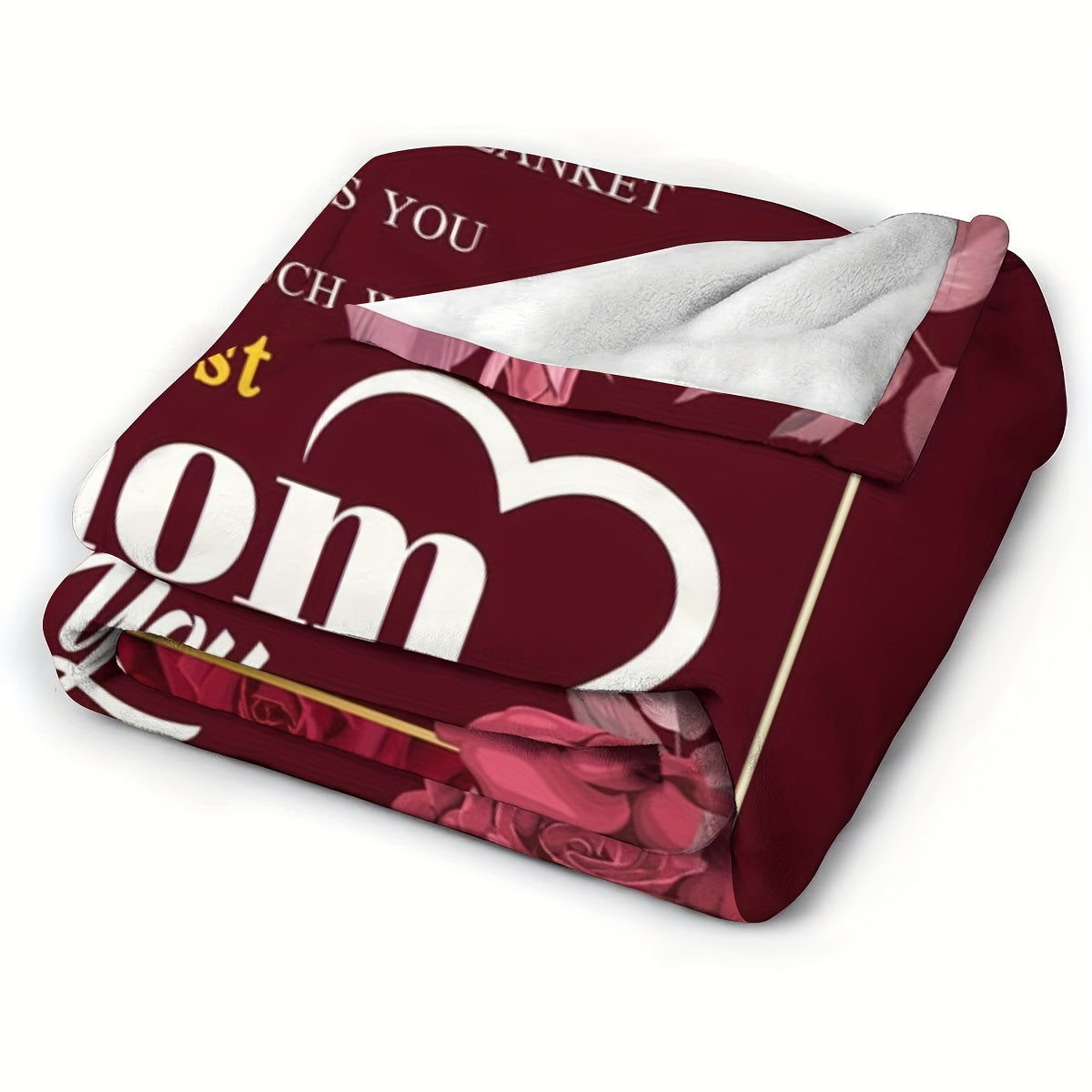 Cozy Flannel Throw Blanket with Heartwarming Message for Couch Bed Travel