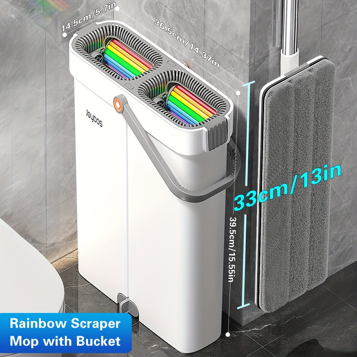 Tozaqop va kova to'plami, 4 ta yuviladigan padlar bilan, 360° aylanadigan mikrotoʻlqin, pol uchun zanglamaydigan po'latdan yasalgan tutqich, plitka, marmar, yog'och pol uchun