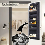 Large Over-the-Door Shoe Organizer Holds 20-22 Pairs Durable Oxford Fabric Closet Dorm Storage