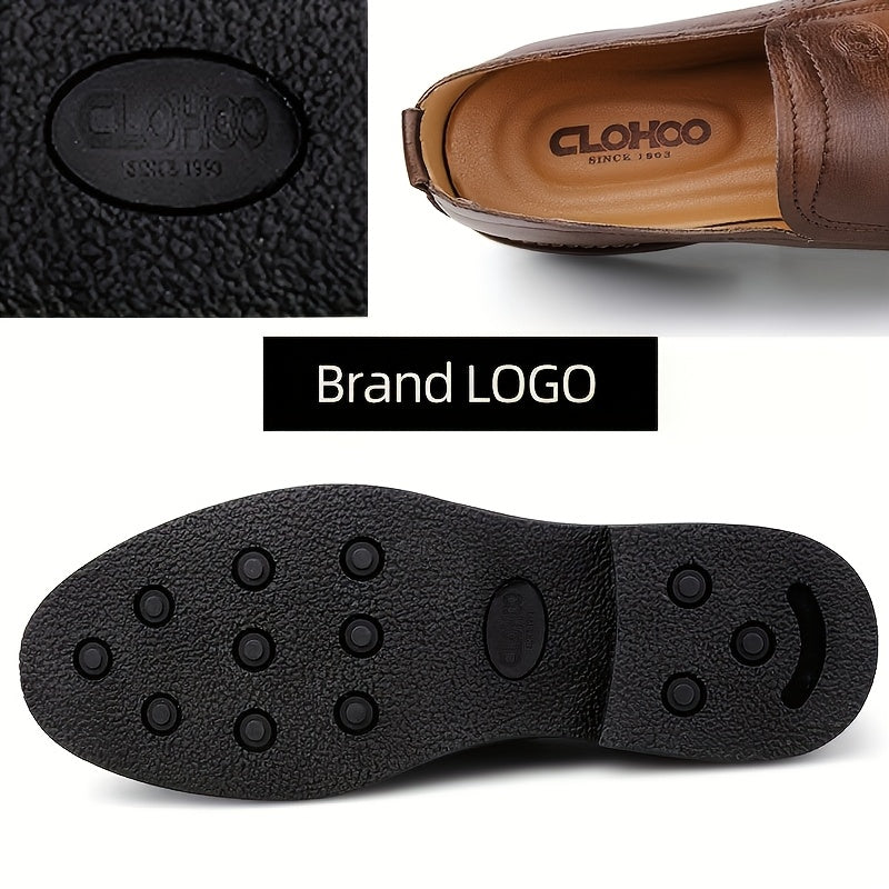 Men's Split Loafers Breathable Design Soft Rubber Sole Casual All-Season