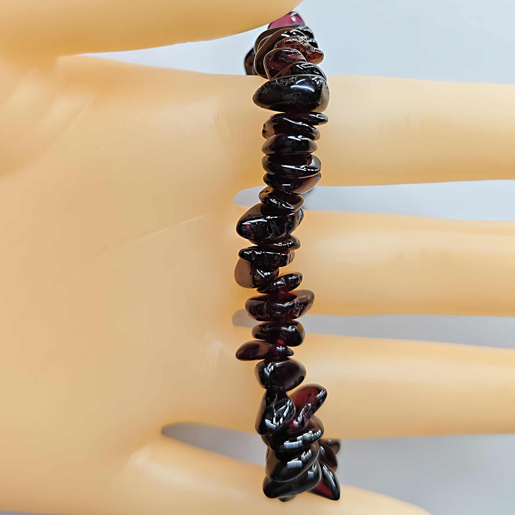 Natural Gemstone Bracelet Set with Lucky Feng Shui Protection Stickers and Reflective Facets