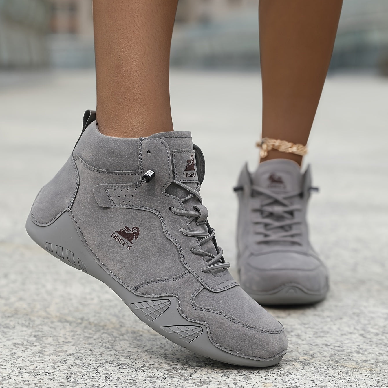 Unisex Leather Octopus Style Cross-Training Work Boots Slip-On