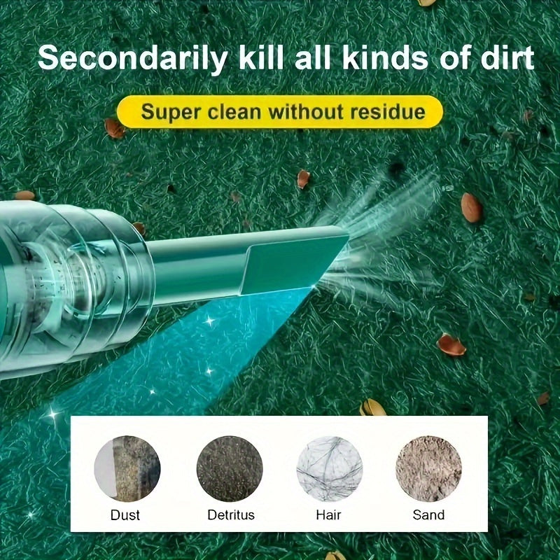 Cordless Handheld Vacuum Cleaner with Strong Suction Rechargeable Battery for Cars Homes Offices