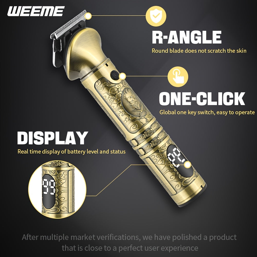 Мужской набор для ухода 6-в-1: триммер для бороды, электробритва, машинка для стрижки волос, триммер для усов, триммер для носа