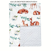 Animal Print Blanket for Kids Cozy Soft Throw Bed Cover 50x60 Inches