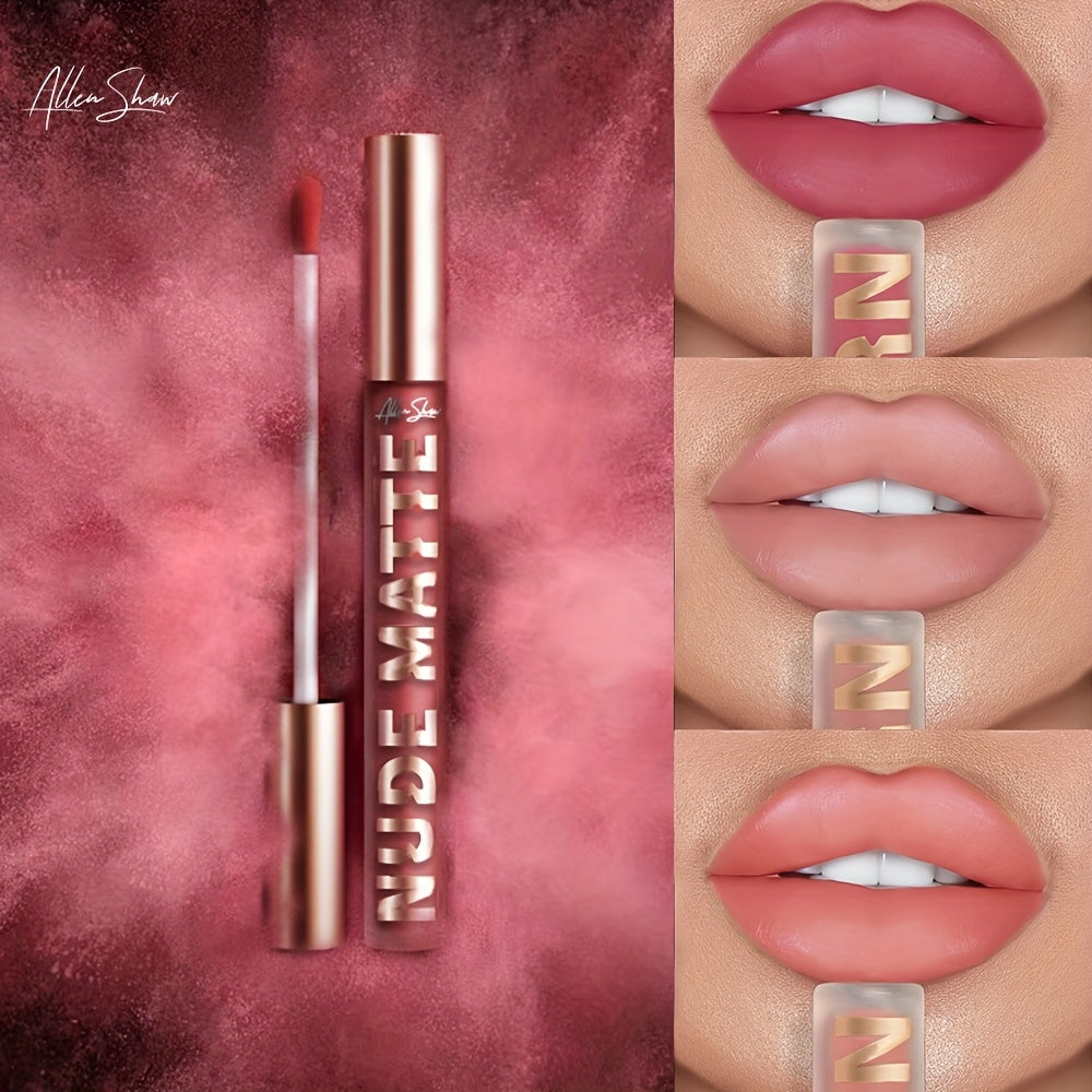 Матовая жидкая помада водостойкая стойкая нюд розовый коричневый