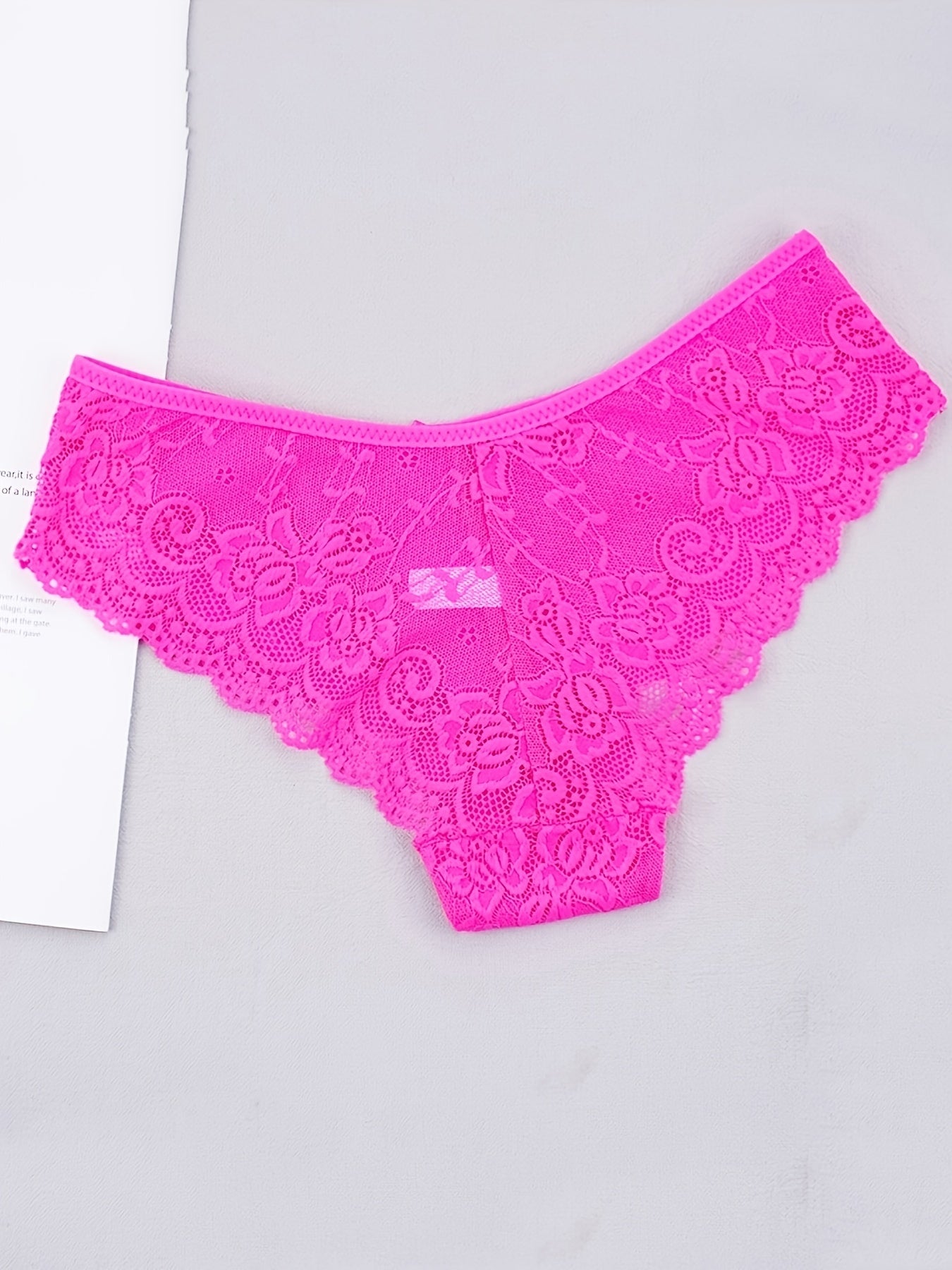 Women's Low Waist Lace Panties 6 Pack Comfortable Seamless Underwear