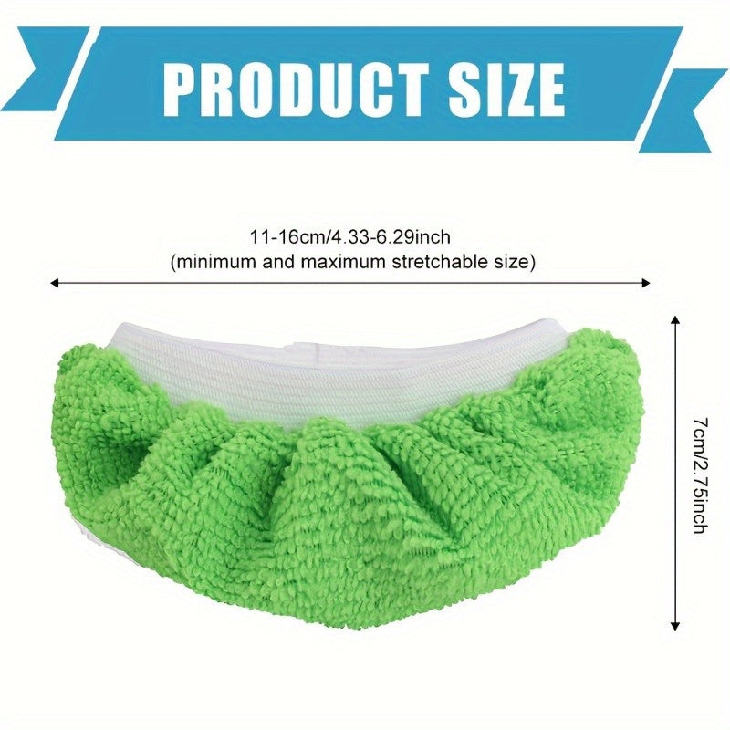 6pcs Reusable Ultra-Fine Fiber Steam Pads for Handheld Steam Cleaners Green Gray