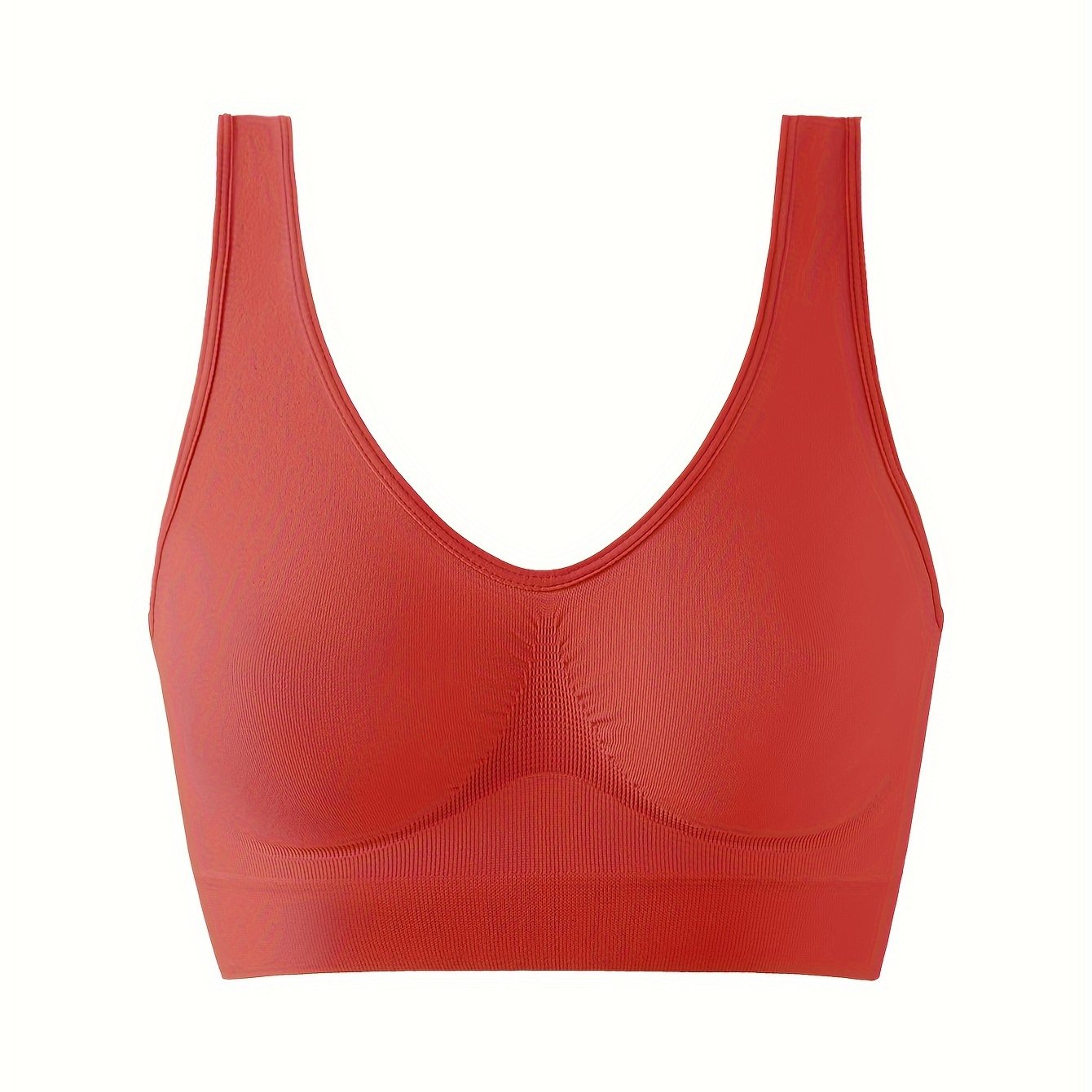 Wireless Full Coverage Seamless Tank Bra for Women with Push-Up Support