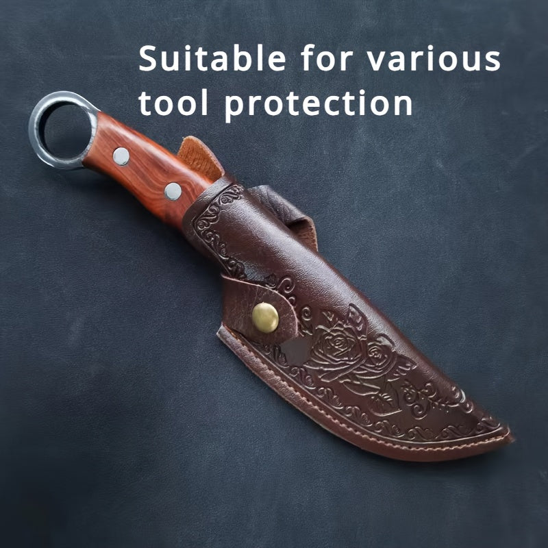 Durable PU Knife Sheath for Kitchen and Outdoor Use Camping and Cooking