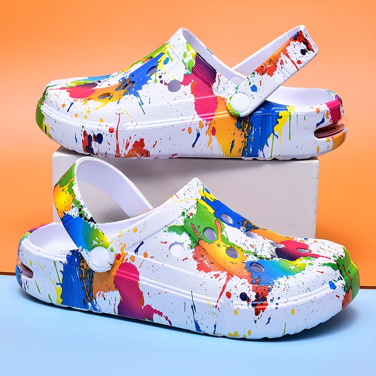 Unisex Summer EVA Slides with Random Print and Thick Sole for Casual Outdoor Use