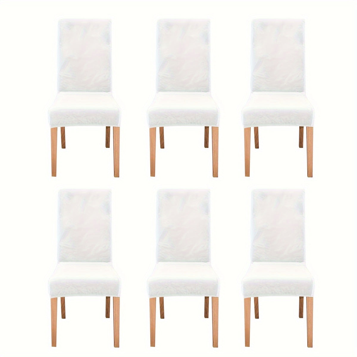 4-6 шт. Силиконовые чехлы для стульев из бархата "Серебряная лисица"