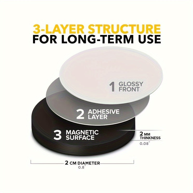 Magnetic Dots 2.03 cm Strong Adhesion Flexible for Photos Crafts Office Use Round Square Pack