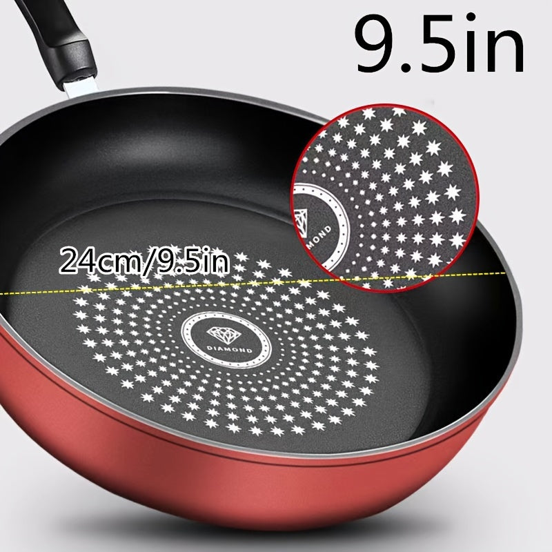 24cm Non-Stick Cast Iron Skillet Flat Bottom for Gas and Induction Cooktops Perfect for Eggs Steak and Pancakes