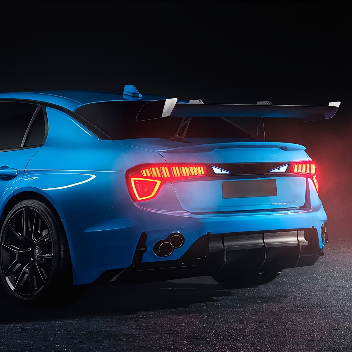 2pcs LED Demon Eye Lights Triangle Angel Eye Car Motorcycle Neon Bright Safety Driving