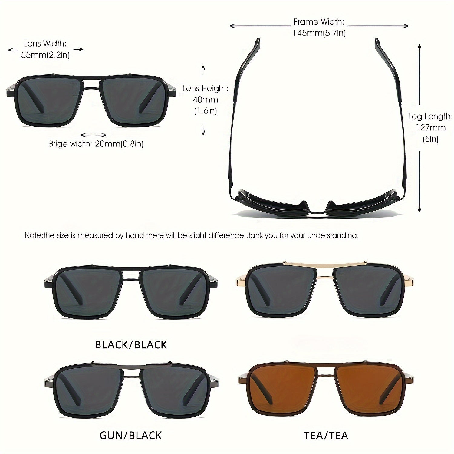 Men's Polarized Square Sunglasses Edgy Punk Style for Outdoor Activities