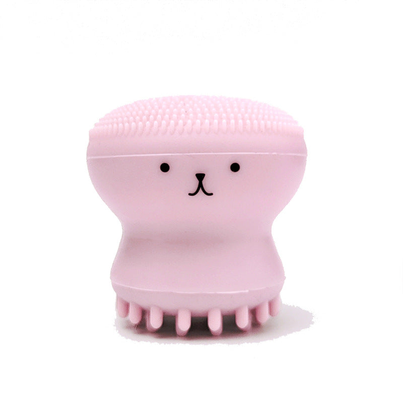 Unisex Silicone Facial Cleansing Brush Octopus Shape Deep Clean Scrubber