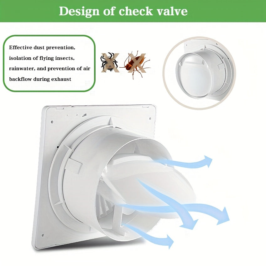 6-Inch Household Exhaust Fan Indoor Ventilation with Backflow Preventer