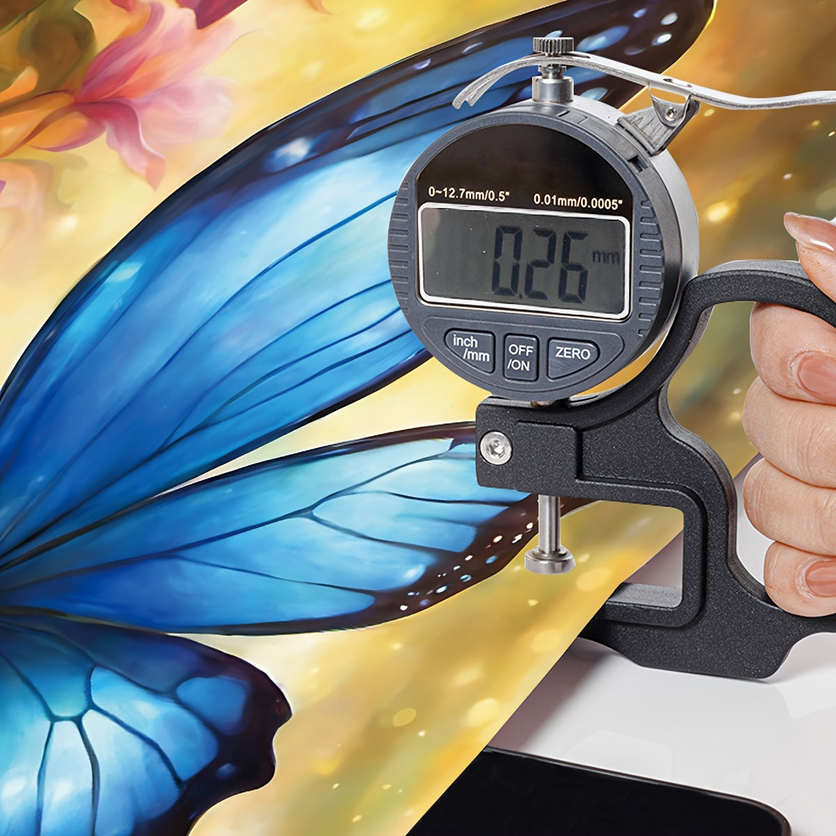 Frosted Window Film Boho Butterfly Flower Design 16mil Heat Insulation