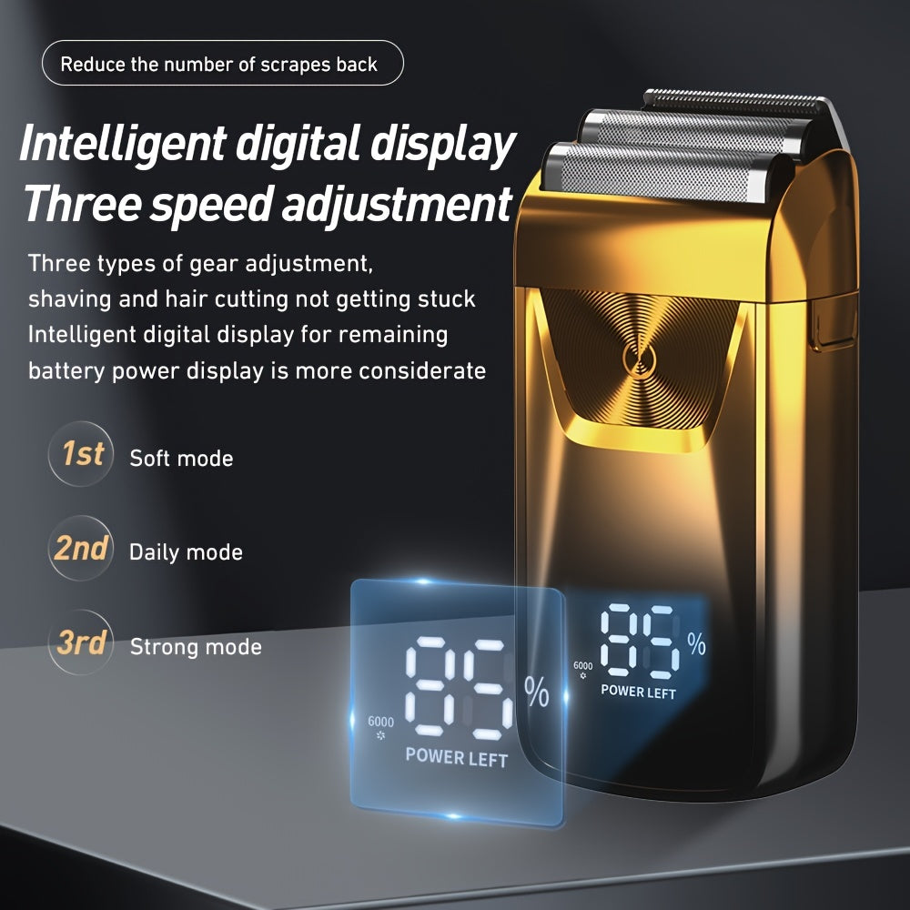 Режущий бритвенный станок с двойной сеткой для бритья лысой головы, височной волосистой части и для использования на улице. Алюминиевая фольга для стрижки лысой головы у мужчин.