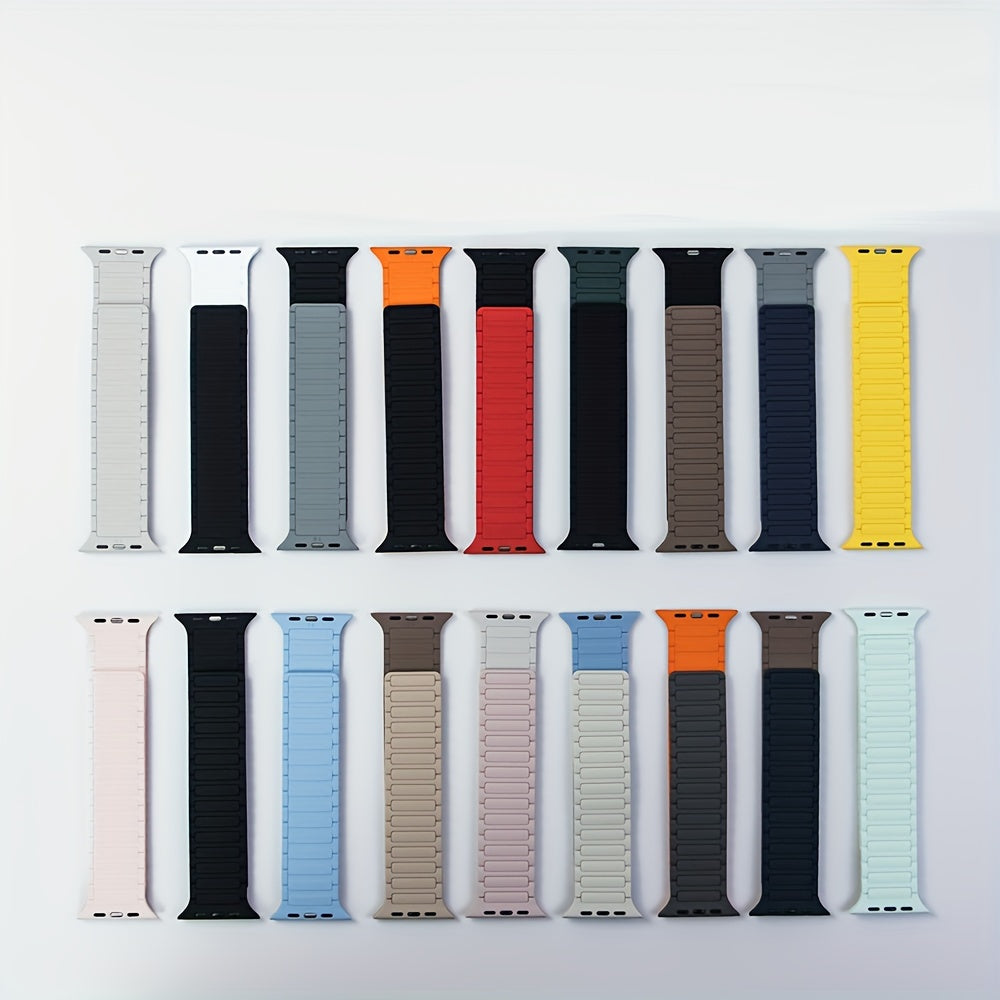 Магнитный силиконовый браслет для IWatch Series 9-3, 44мм-38мм