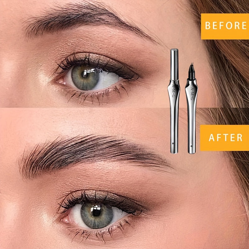 Lápiz de cejas impermeable de doble punta para cejas naturales y definidas
