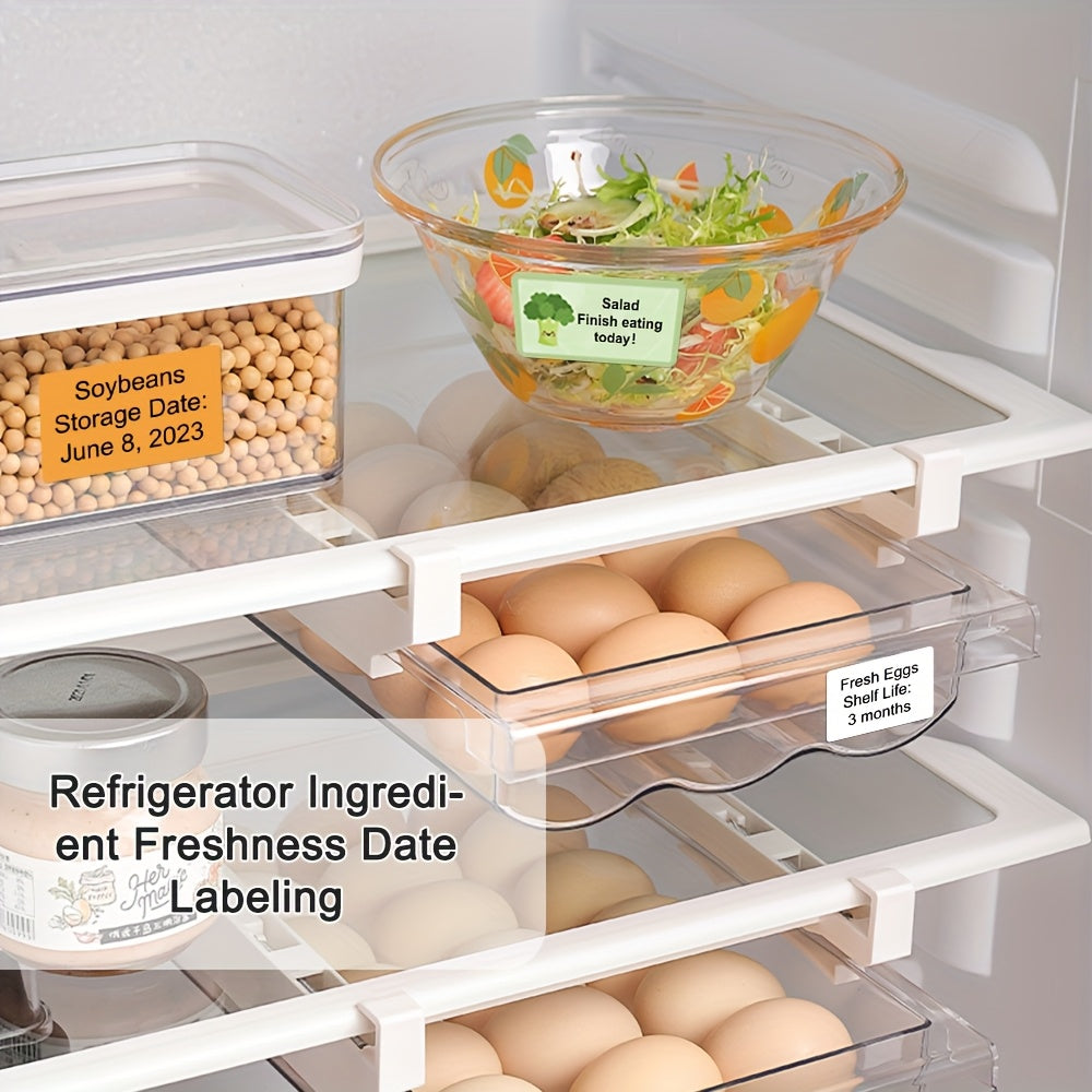 Waterproof Oil-Proof Freezer Label Stickers Thermal Paper for Kitchen Storage