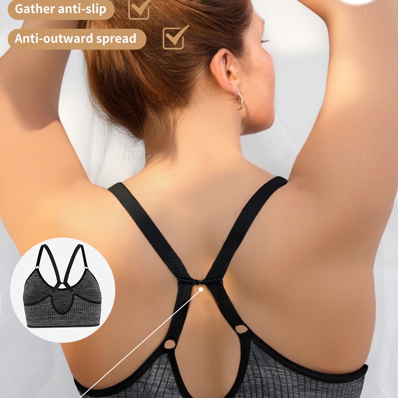 Бюстгальтер для йоги женский безшовный дышащий, размер плюс, с регулируемыми бретелями