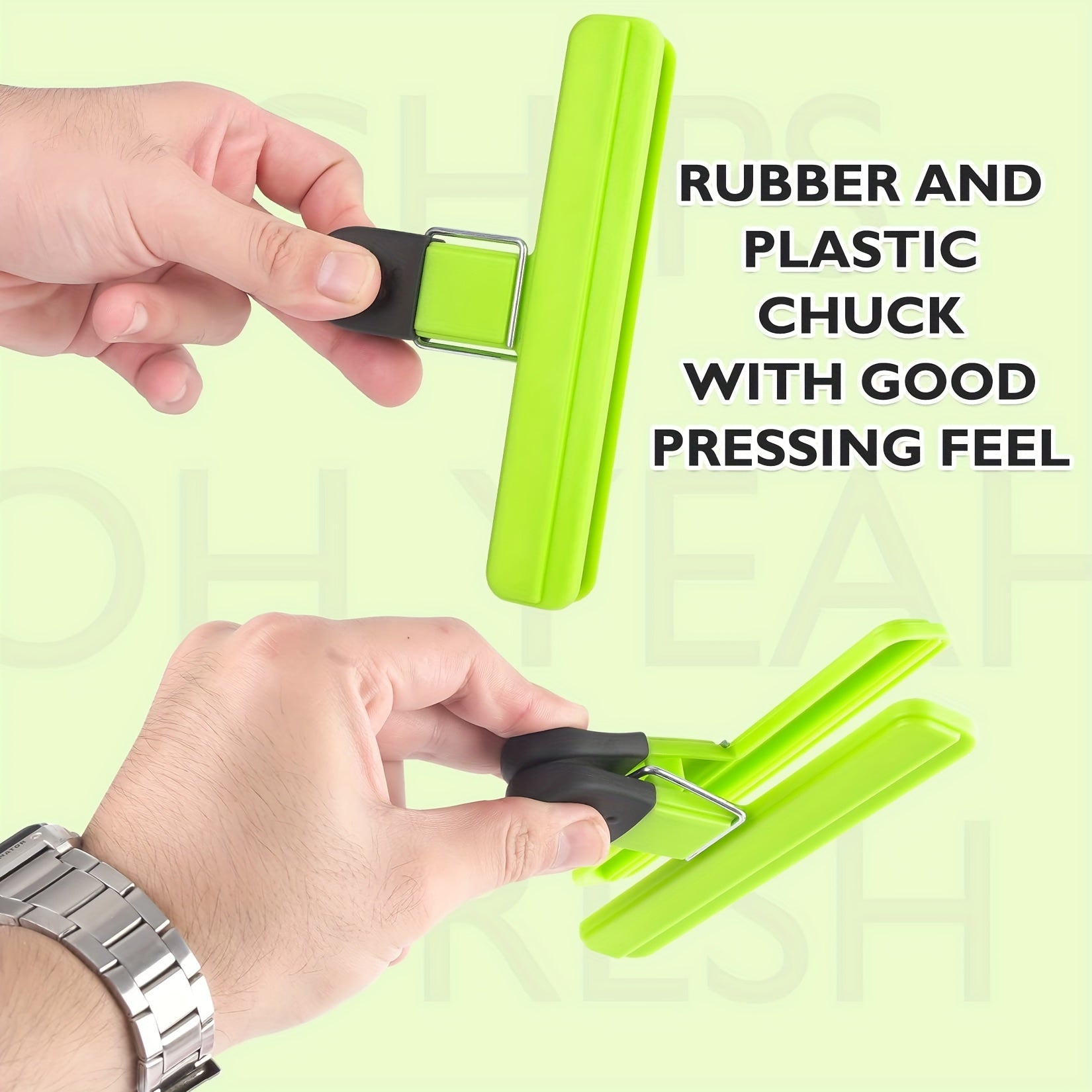 Namlikka chidamli saqlash uchun 6 ta qayta ishlatiladigan oziq-ovqat sumkasi yopish kliplar to'plami