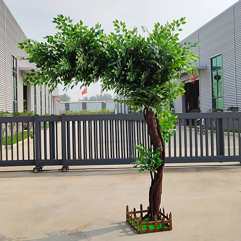 24pcs Artificial Banyan Tree Leaf Branches for Wedding Arches and Home Decor Green Plant Sprays