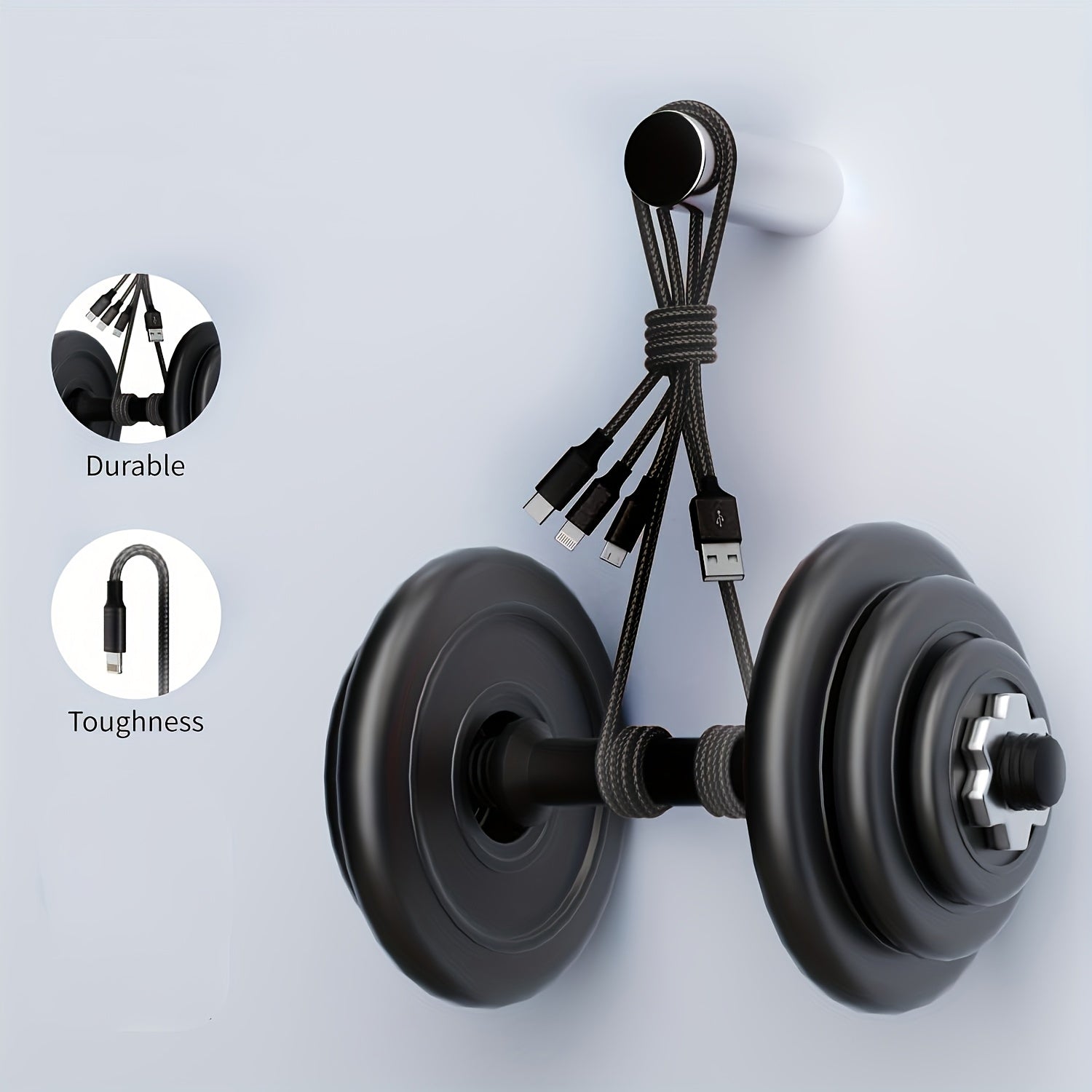 Nylon Woven Fast Charging Cable for iPhone, Type-C, Micro USB Devices