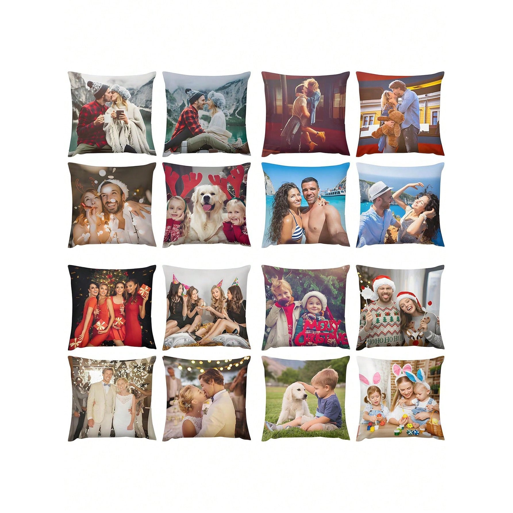 Personalized Couple's Throw Pillow Cover Soft Plush Gift for Anniversaries Valentine's Day Bedroom Decor