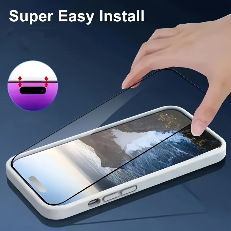 Pack of 3 Tempered Glass Screen Protectors for iPhone 16 16 Plus 16 Pro Max 12-15 Pro Max Ultra HD 9H Hardness