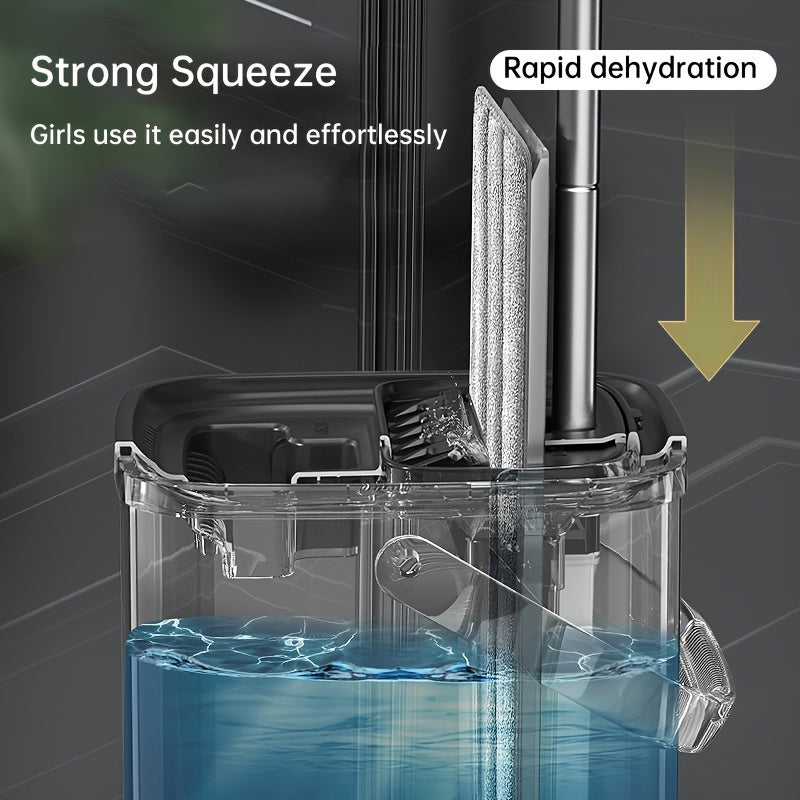 Nayzali po'latdan yasalgan qopqoq va chelak to'plami, 3 ta mop pad bilan, qo'l bilan ishlatilmaydigan plita mop, chelak bilan chang olish mop, ho'l va quruq tozalash, plitka, marmar, yog'och pol tozalash mop, to'liq tozalash materiallari va asboblari