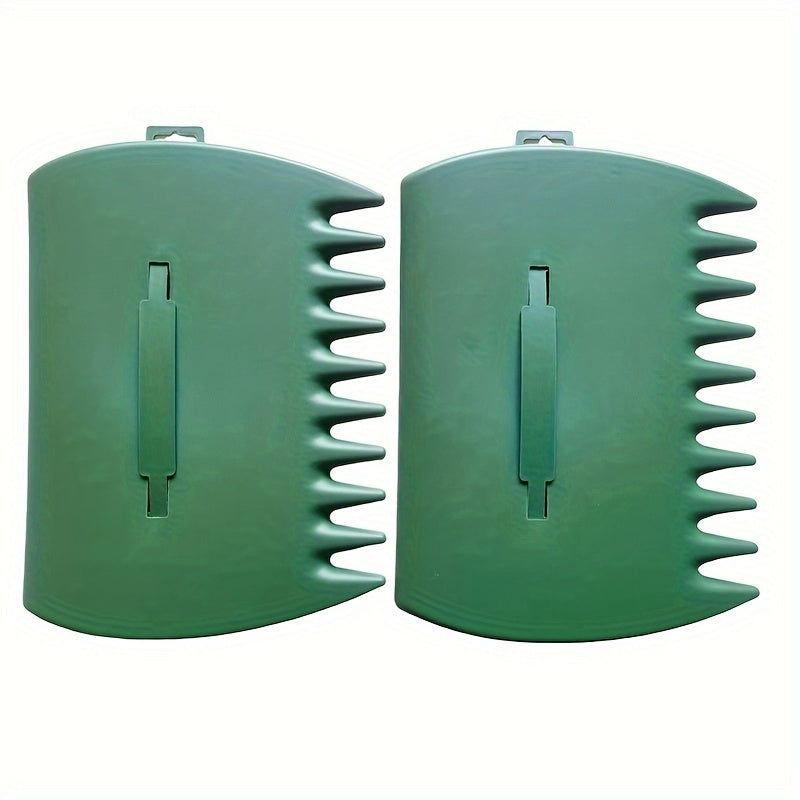 Large Plastic Leaf Scoops Set for Yard Cleanup Garden Rakes Debris Collection