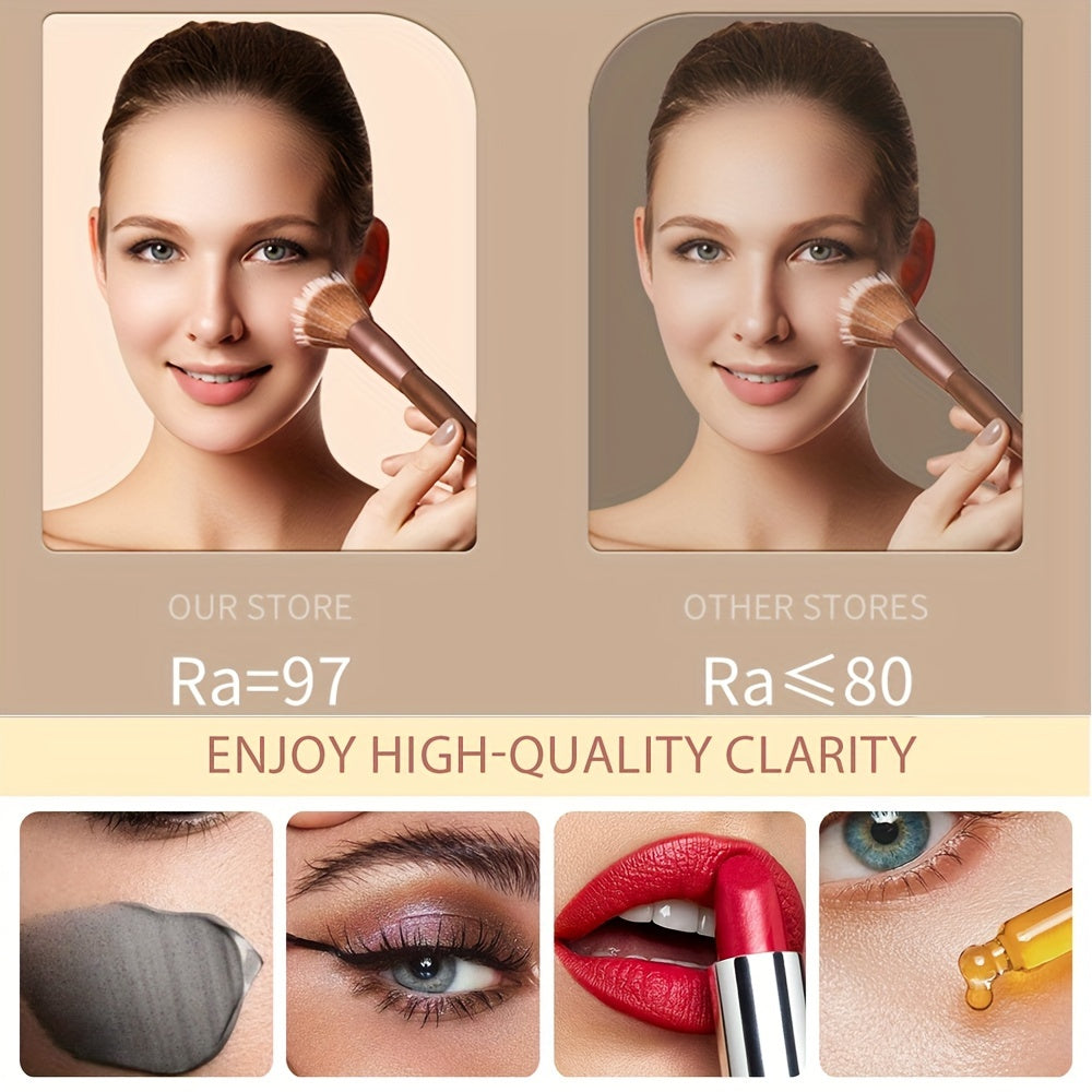 Ayollar uchun makiyaj uchun oynali chiroqlar, sozlanadigan sensorli ekran, qayta zaryadlanuvchi stol usti zargarlik