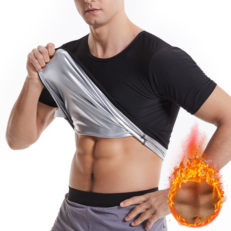 Traje deportivo para hombres, sudadera para correr, fitness, culturismo, con manga corta, conjunto de yoga