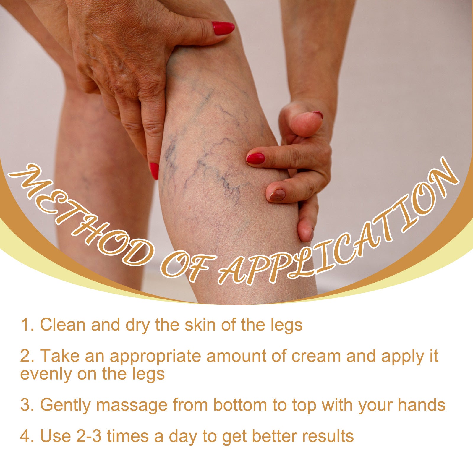 Moisturizing Leg Care Cream for External Body Nourishing Massage and Skin Care