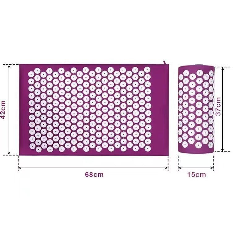 Йога акупунктурный мат, комплект для массажа стоп, спины, шеи, стимуляция акупунктурных точек, расслабляющая акупунктурная подушка, йога мат