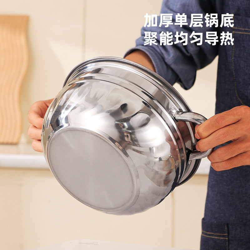 Stainless Steel Cookware Set 8-Piece Kitchen Pot Gift Household Small Pot Collection