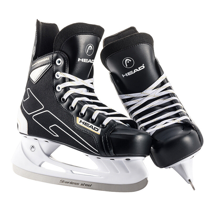 Adult Unisex Figure Skates Water Skates with Real Leather Shoes for Men and Women