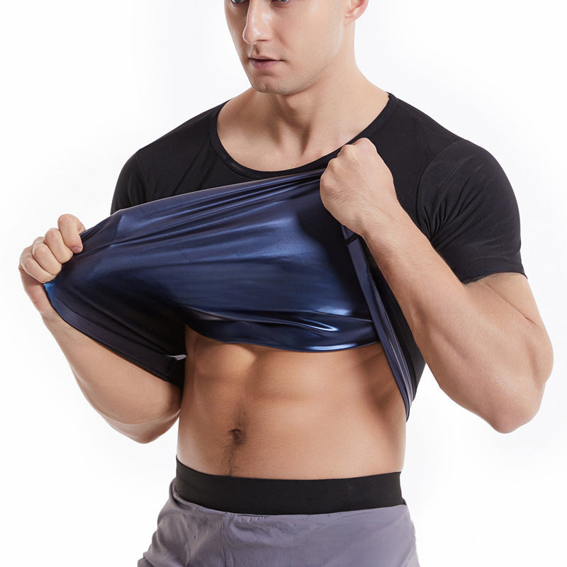 Men's Sports Sweat Suit Running Fitness Bodybuilding Short Sleeve Yoga Suit