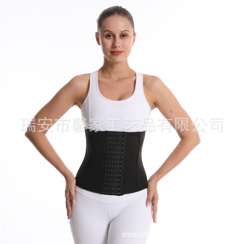 Women's Yoga Waist Trainer Belt with Silver Ion Buckle Abdominal Support Fitness Belt