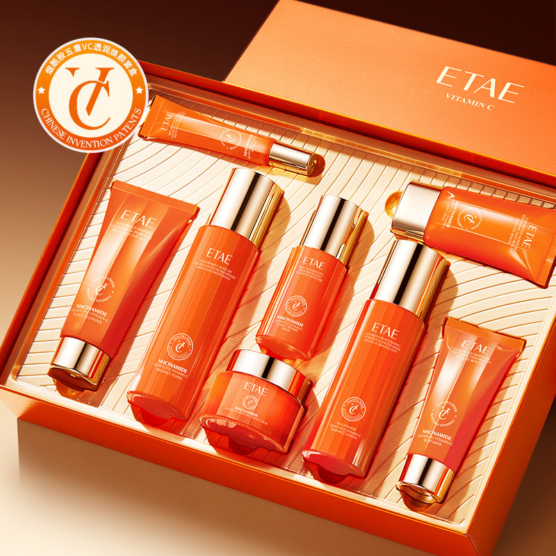 Niacinamide Vitamin C Moisturizing and Rejuvenating Skin Care Set for Hydration and Brightening