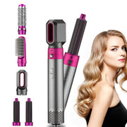 Five-in-One Aluminum Alloy Hair Styling Tool with Dryer Curling Iron Straightener
