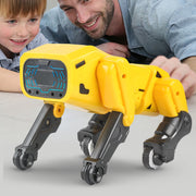 Juguete electrónico interactivo para perros con control remoto de detección de gestos amarillo
