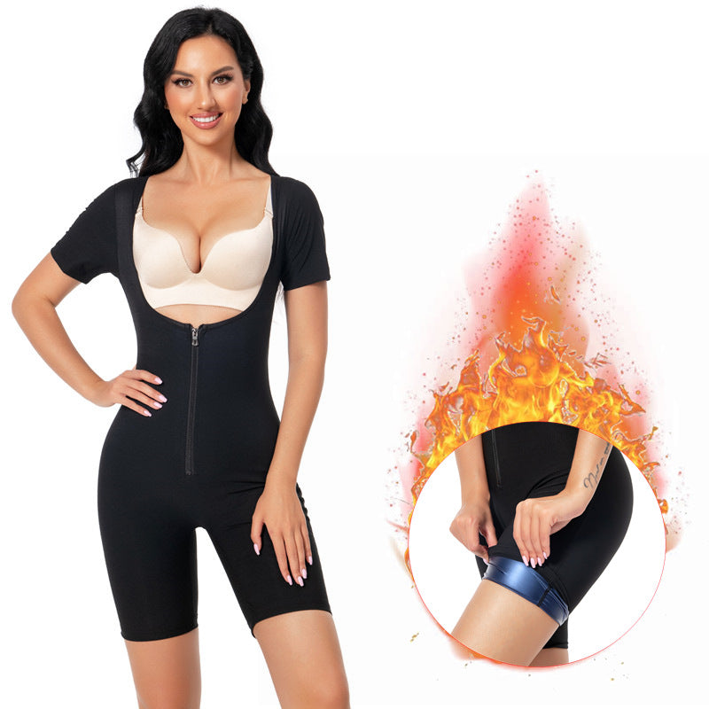 Women's Fitness Suit Cross-Border Waist-Lifting Hip Sweat Yoga Running Bodywork Suit