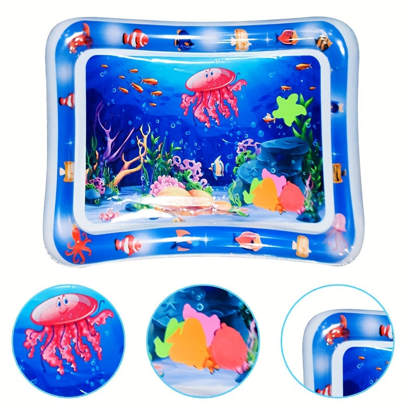 Inflatable Marine Life Play Mat for Babies and Travel PVC Crawling Mat