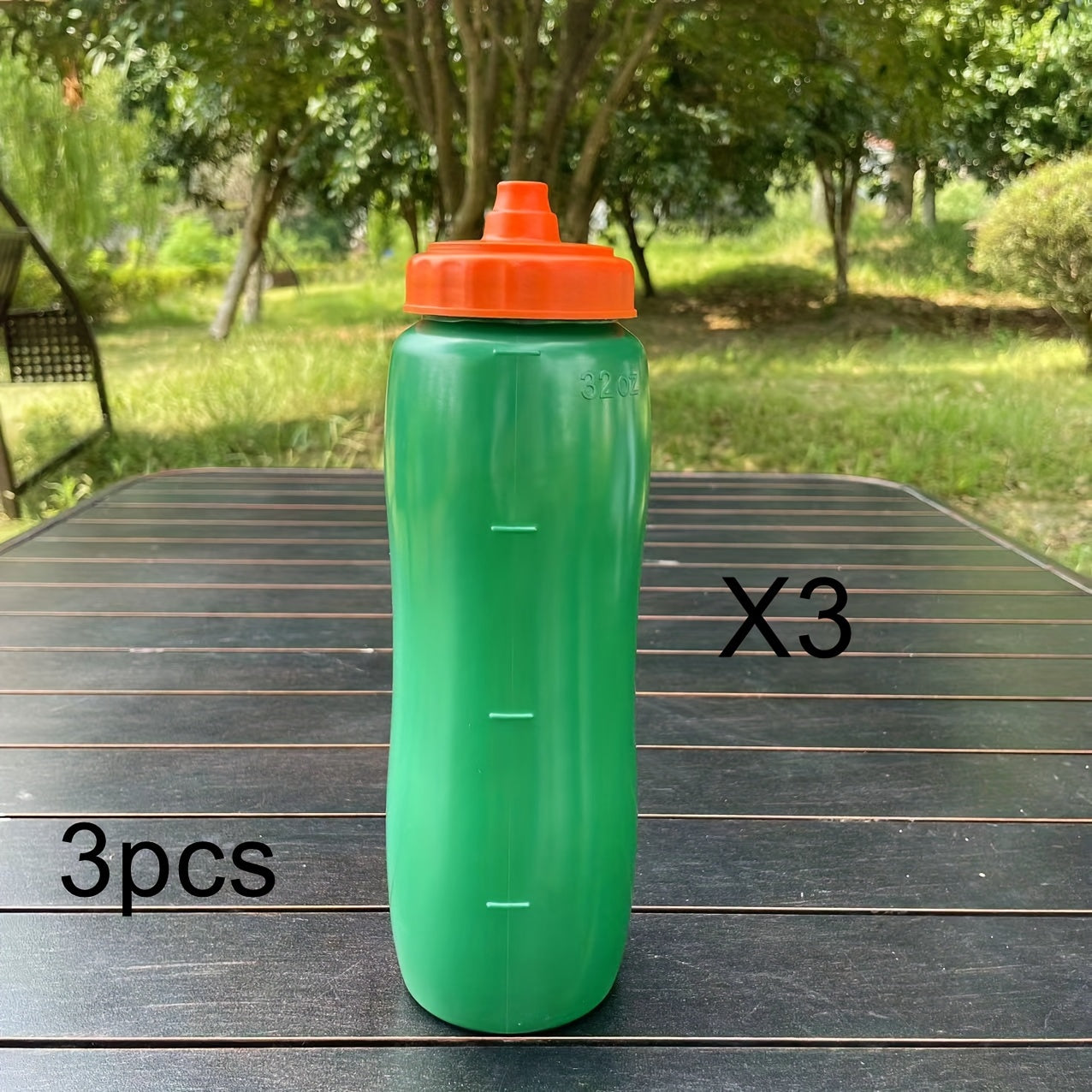 3 Pack 32oz Leak-Proof Sports Water Bottles for Gym Running and Outdoor Activities