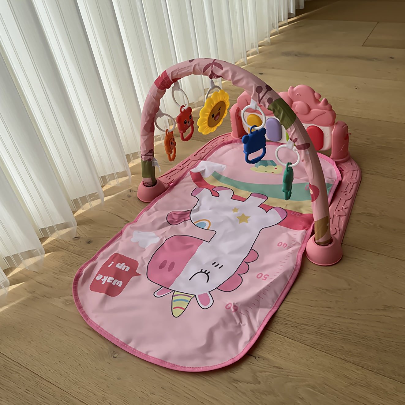 Игровой коврик с ракетной тематикой и музыкальной педалью пианино для малышей в возрасте от 0 до 3 лет, универсальное активное одеяло в синем/красном/зеленом цвете - отличный подарок на дни рождения, праздники и особые случаи.